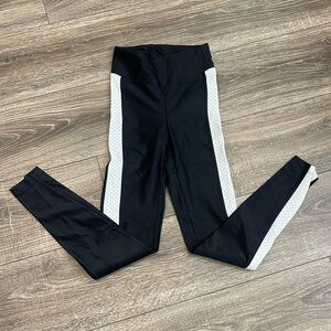 KORAL lustrous leggings mesh look down side size x-small